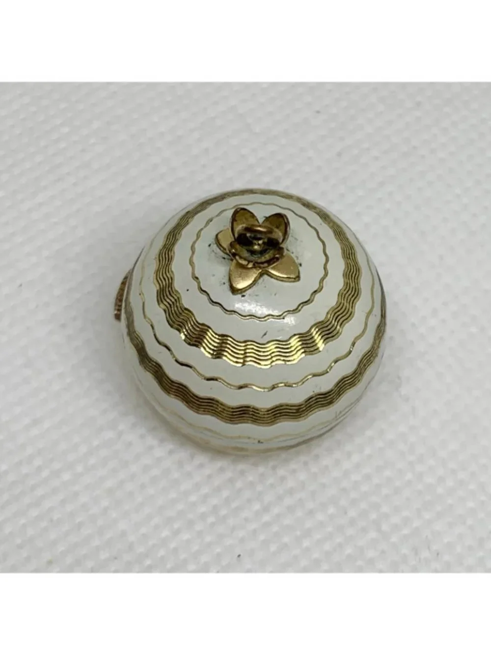 Vintage Caravelle Swiss Pendant Ball Orb Watch 29mm Enamel mechanical works